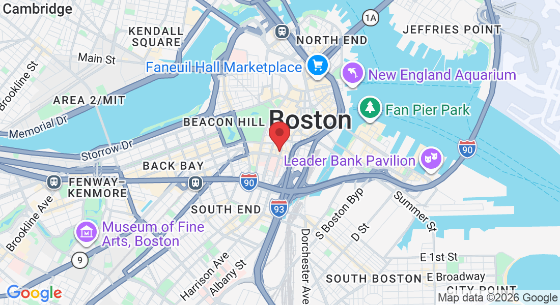 Map of the ASC English Downtown campus at 65 Harrison Ave, Boston